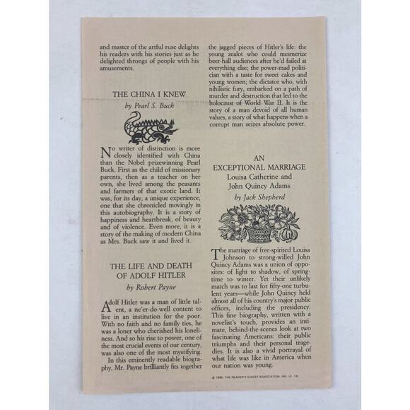 6 Reader's Digest Great Biographies Book 1st First Editions 1987-1990 Hitler Fre - Picture 8 of 9